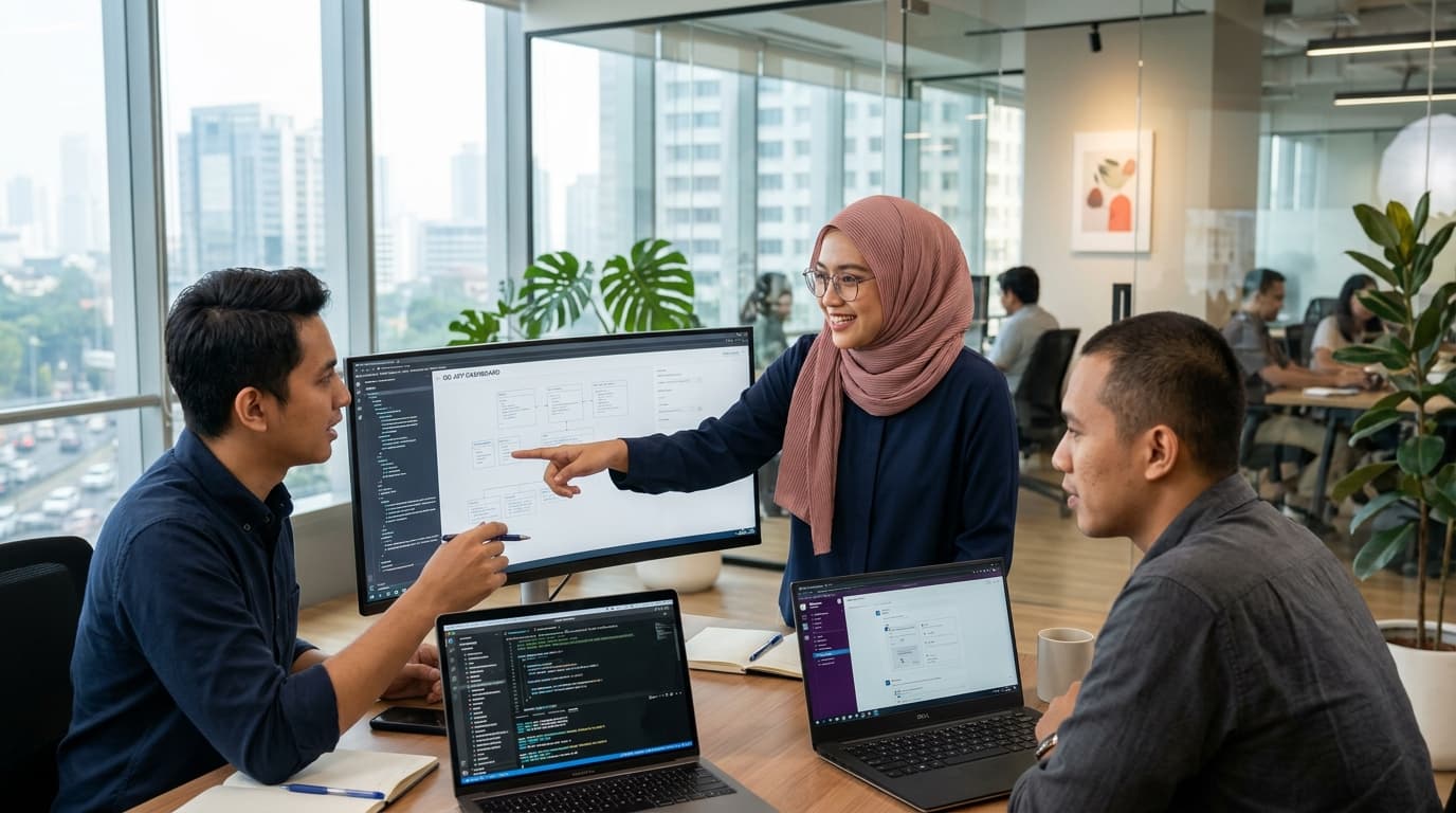 Tim Rekayasa Perangkat Lunak Bahari Tech Solution Berkolaborasi Merancang Arsitektur Sistem